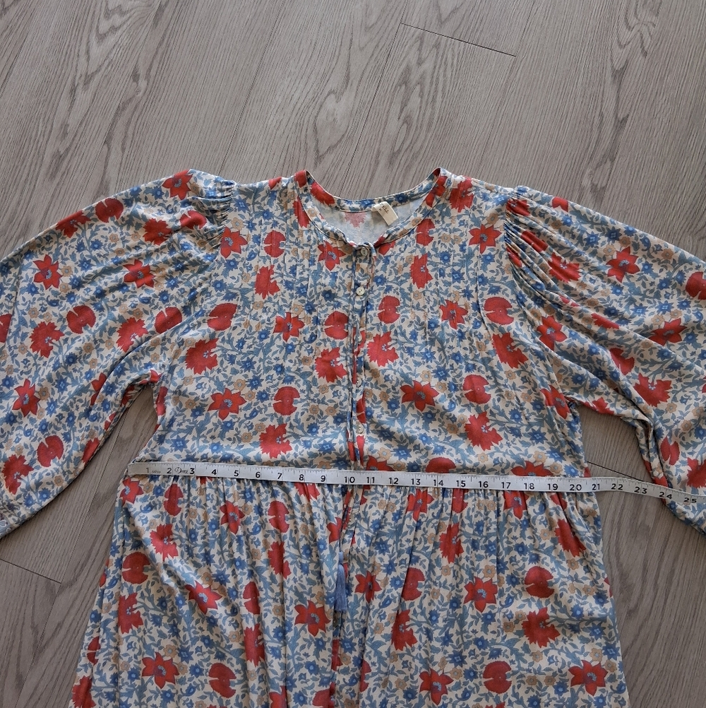 Spell Village Button Down Midi Dress In Sky - Picture 13 of 16